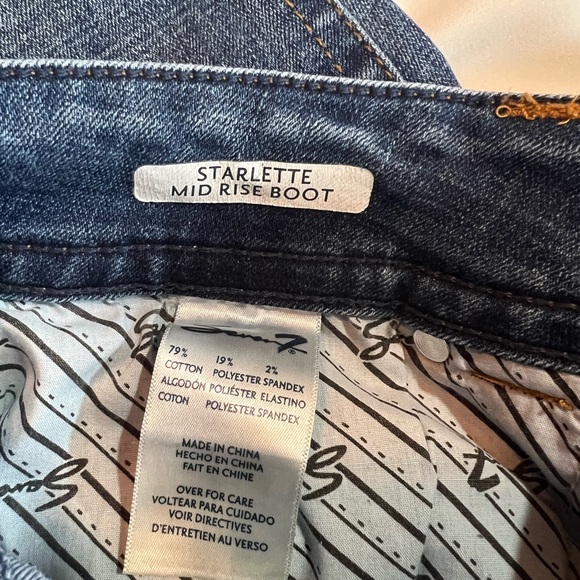 Seven7 Starlette Mid Rise Bootcut Jeans Size 12 - Picture 6 of 8